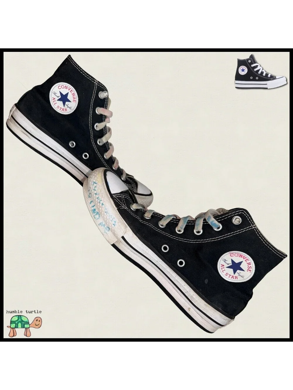 Converse Chuck Taylor All Star EVA Lift Platform Canvas High Kids Size 4 Black